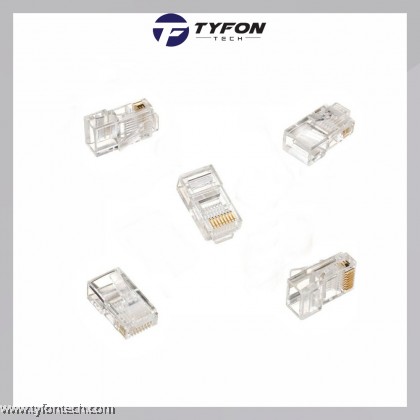 AMP Modular Plug RJ45 Network Cable Connectors (10pcs)