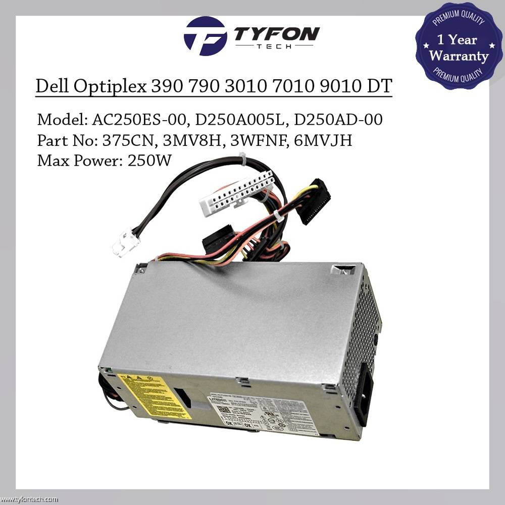 Dell Optiplex 390 790 990 3010 7010 9010 DT Power Supply PSU 250W 7GC81 W207D HY6D2 PCA038