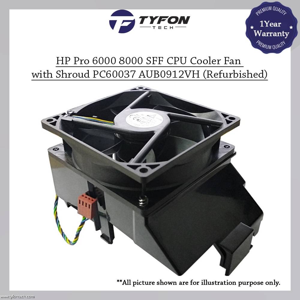 HP Pro 6000 8000 SFF CPU Cooler Fan with Shroud PC60037 AUB0912VH