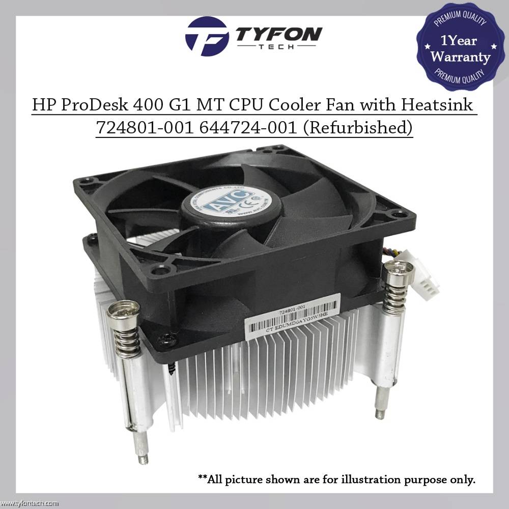 HP ProDesk 400 G1 MT CPU Cooler Fan with Heatsink 724801-001