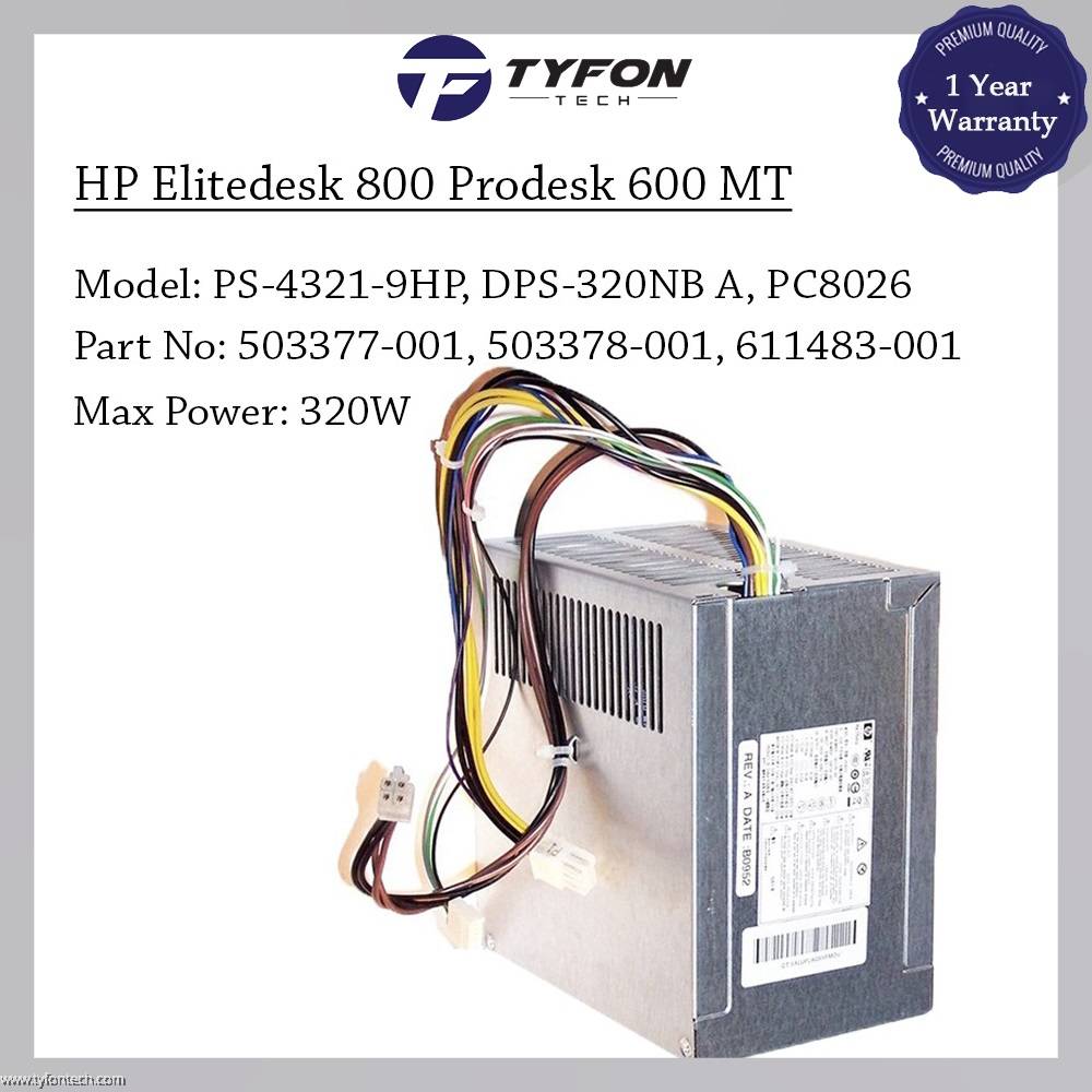 HP Elitedesk 800 Prodesk 600 G1 MT Tower Power Supply PSU 320W 702306