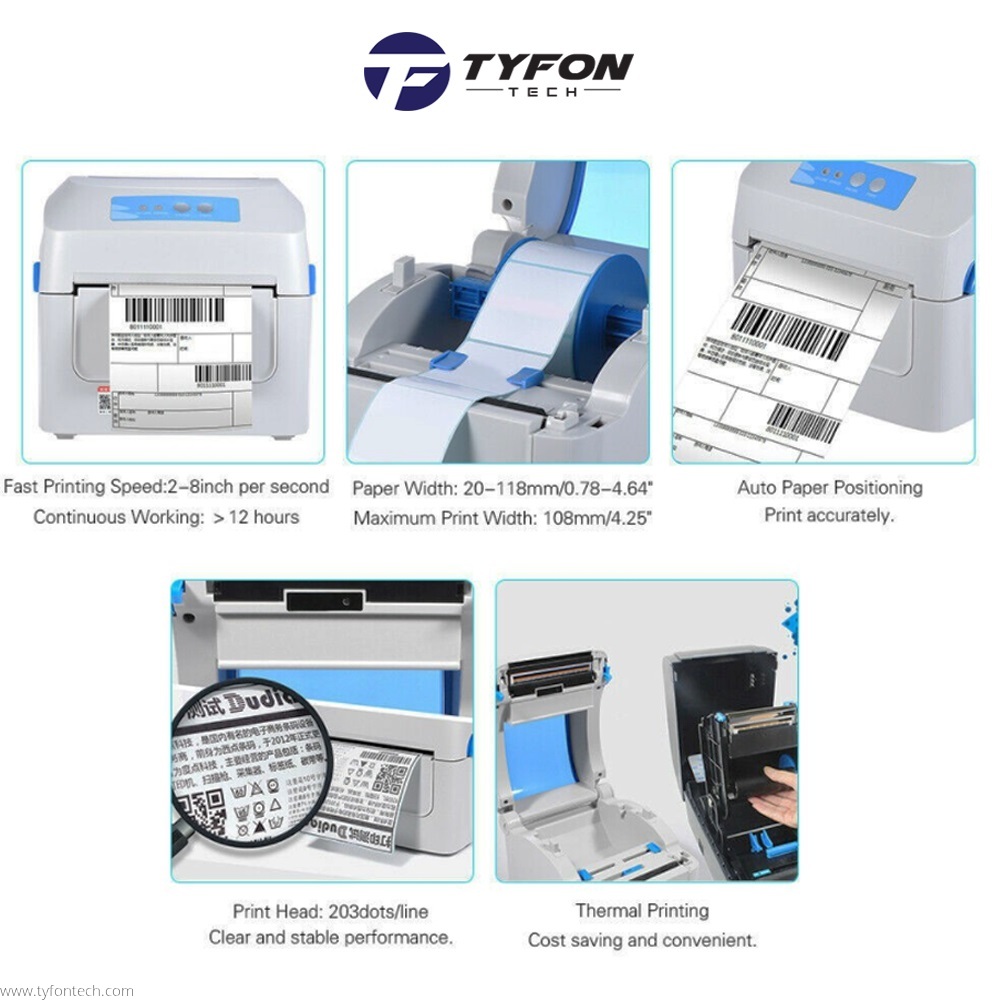thumbnail interactive-video image 1 of Gprinter GP-1124D 1324D 1225D Printhead - Thermal Print Head Replacement For Barcode Printers 1 of 10