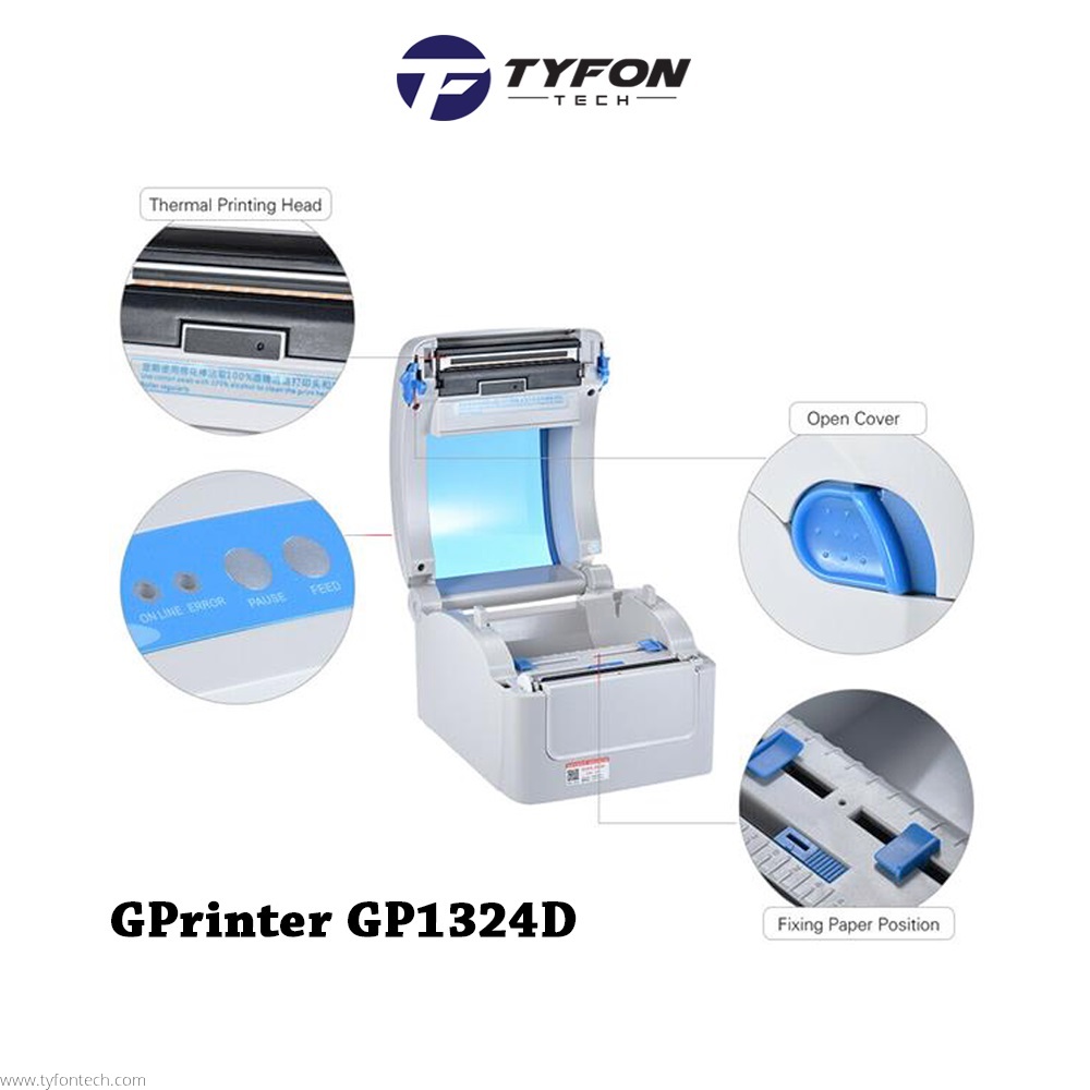 GPrinter GP1324D Thermal Printer Barcode Label Consignment Note Sticker