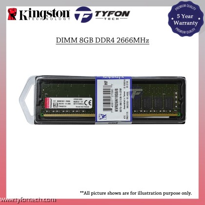 Kingston KVR26N19S8/8 DIMM DDR4 8GB 2666MHz PC4-21300 Desktop PC RAM