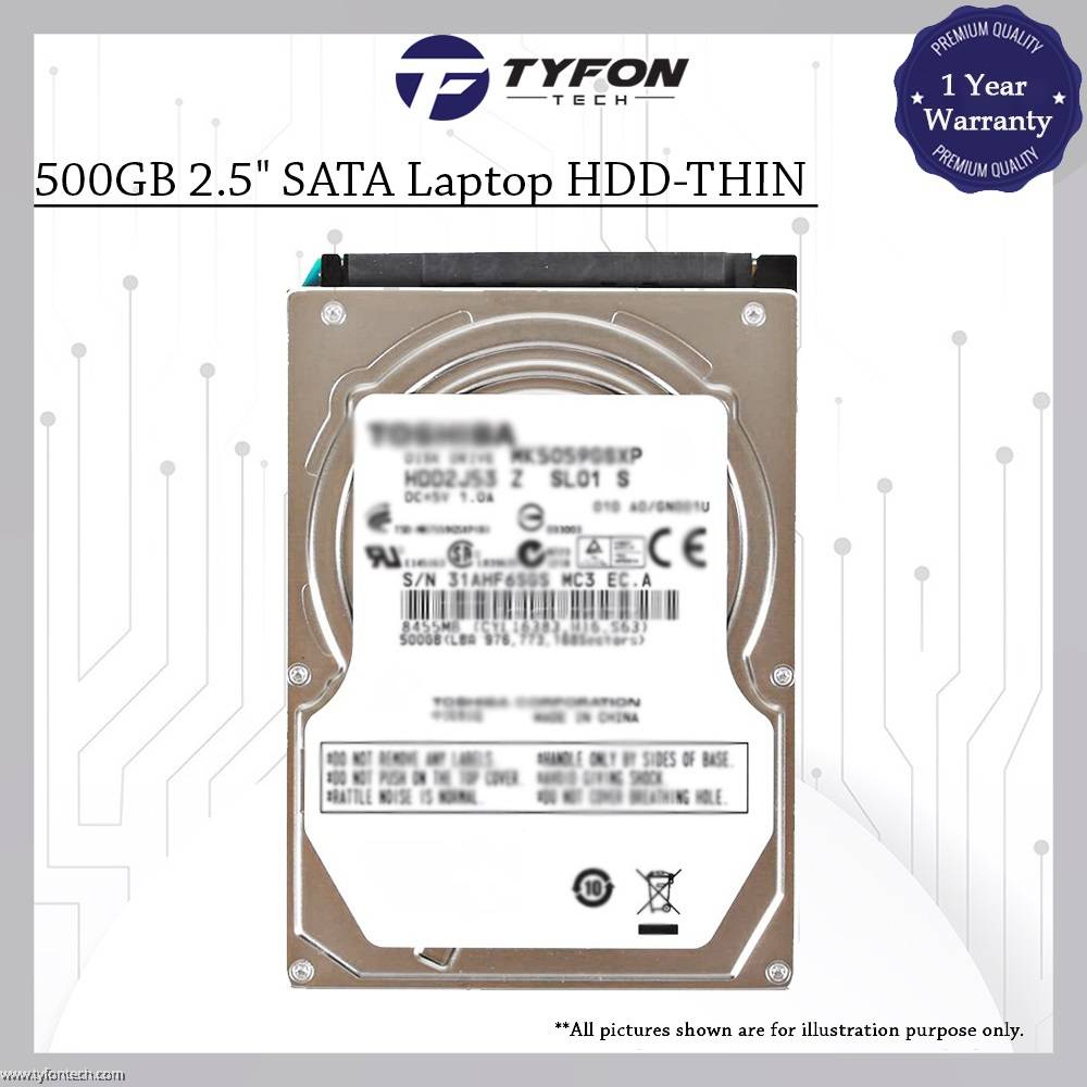 Mix Branded 500GB SATA Laptop Hard Disk Drive HDD Thin Size