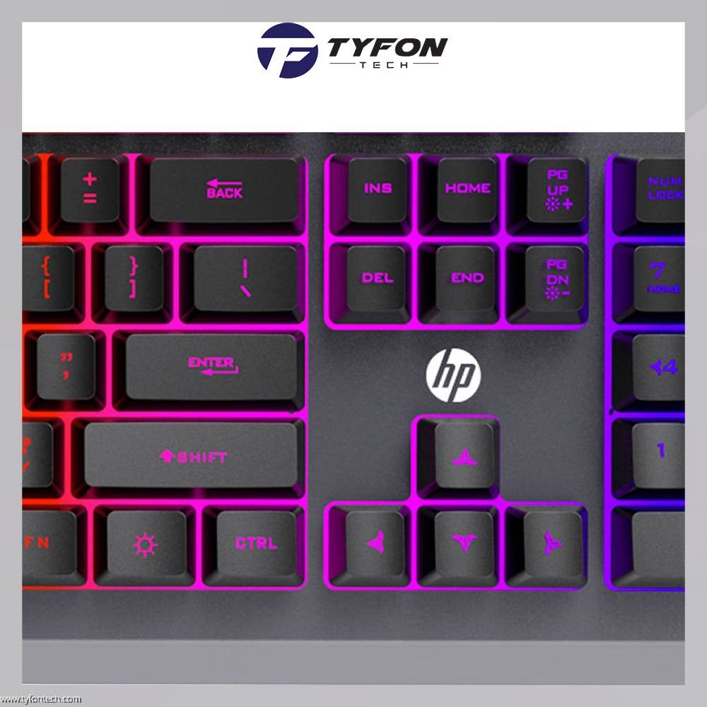 HP K100 Wired Membrane Gaming Keyboard With Backlit Multimedia Keys