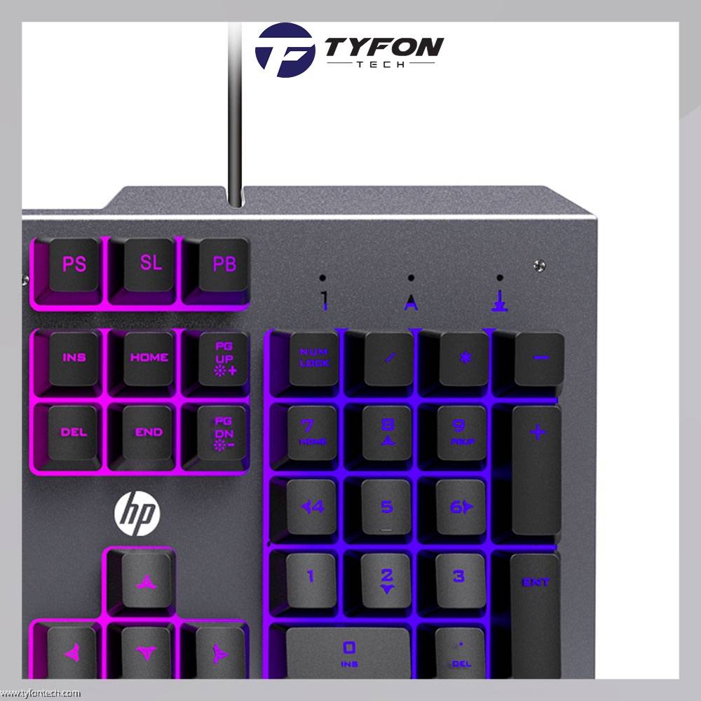 HP K100 Wired Membrane Gaming Keyboard With Backlit Multimedia Keys