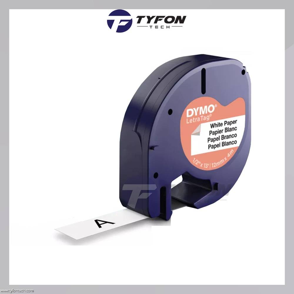 DYMO LetraTAG Paper Label Maker Tape 91200 12mm x 4m Roll S0721510