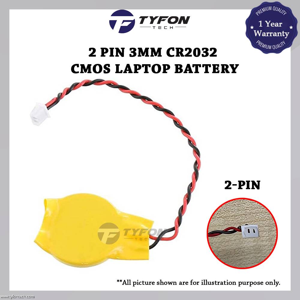 CR2032 Replacement CMOS Battery for Laptop Motherboard with 2pin