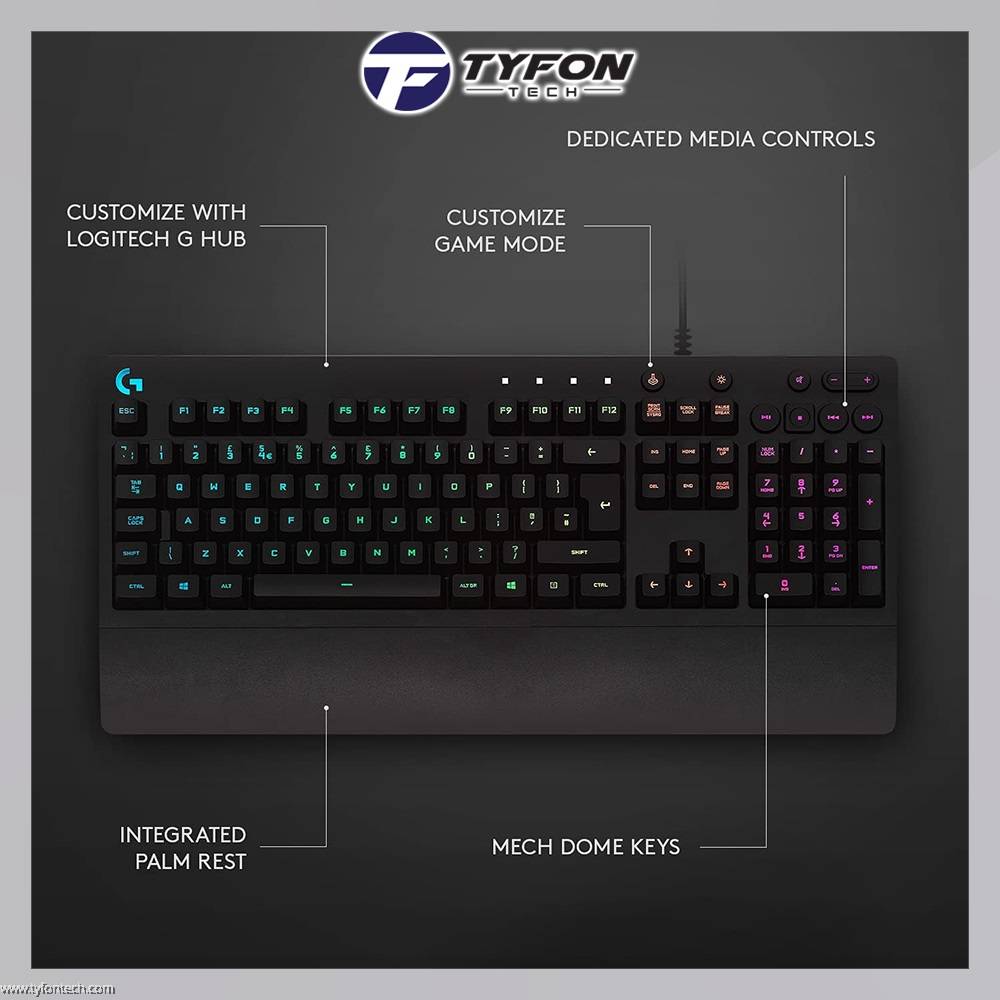 Logitech G213 Prodigy RGB Gaming Keyboard (920008096)