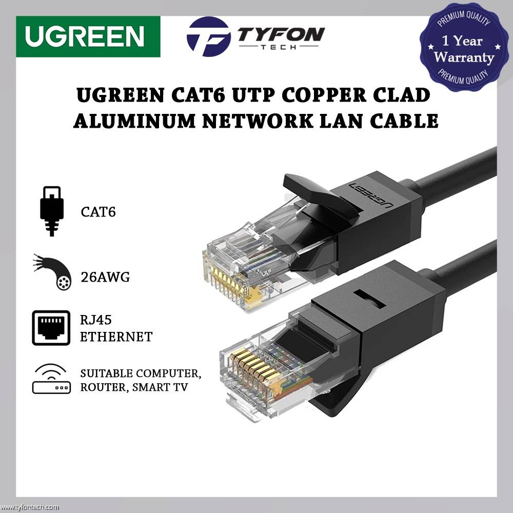 UGREEN CAT6 UTP RJ45 Network LAN Cable Connect To Laptop
