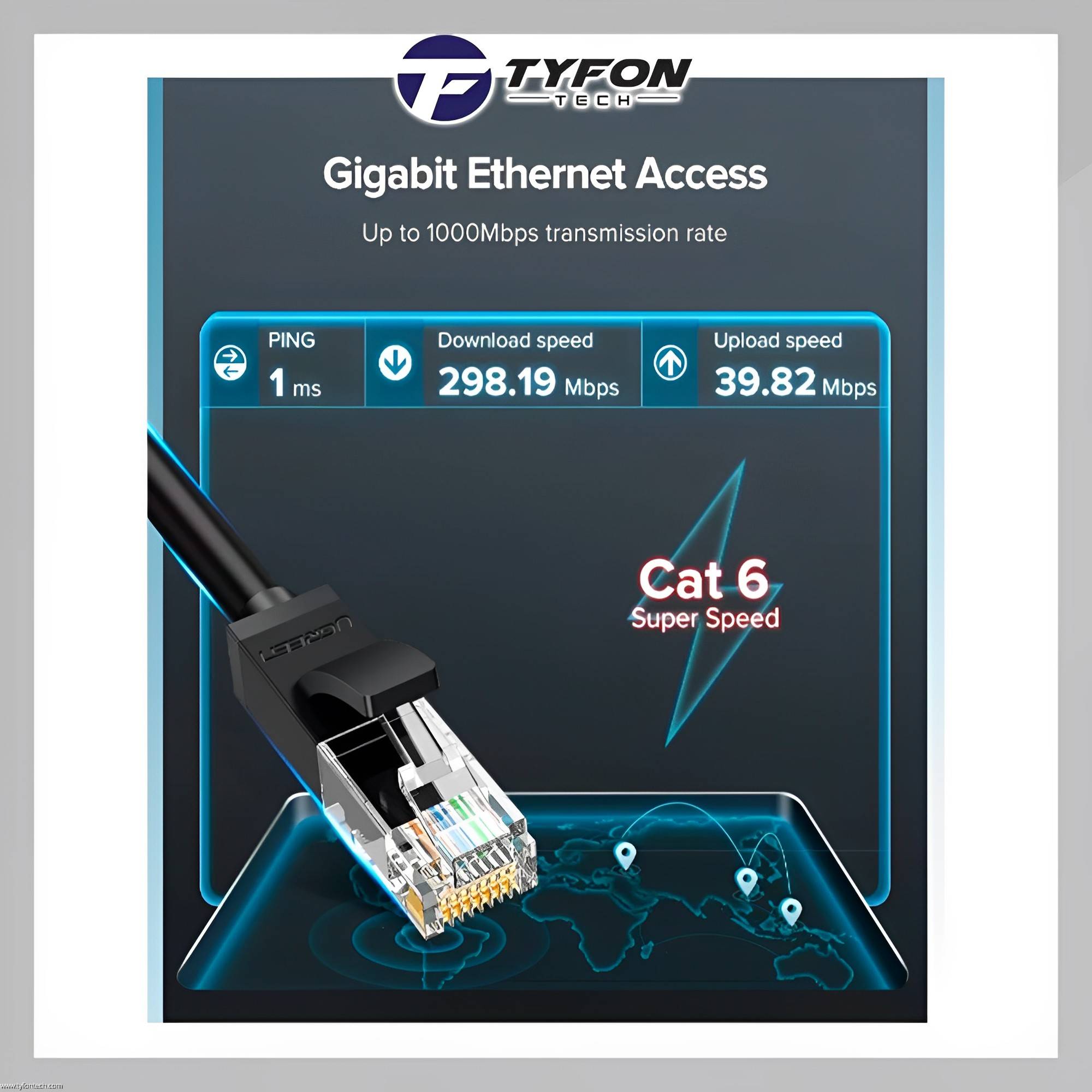 UGREEN CAT6 UTP RJ45 Network LAN Cable Connect To Laptop