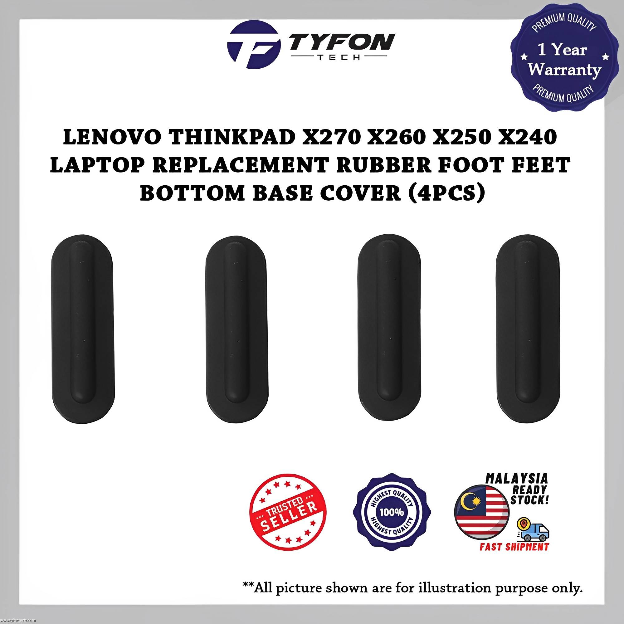 Lenovo Thinkpad X270 X260 X250 X240 Laptop Replacement Rubber Foot Feet