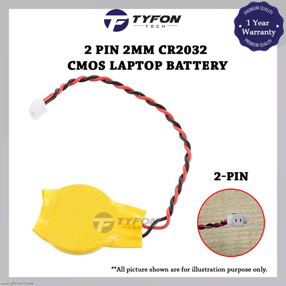 CR2032 Replacement CMOS Battery for Laptop Motherboard with 2pin