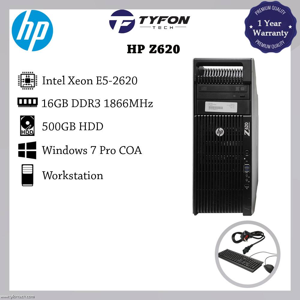 HP Z620 Workstation E5-2620 16GB DDR3 RAM 500GB HDD Win 7 Pro