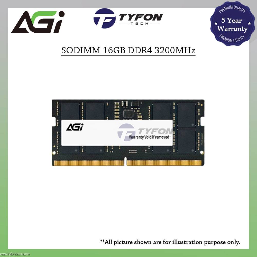 AGI SODIMM 16GB DDR4 3200MHz PC4-25600 Laptop RAM (AGI320016SD138)