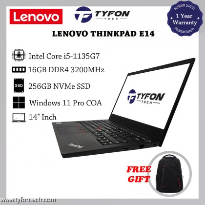 Lenovo Thinkpad E14 Gen 2 i5-1135G7 16GB DDR4 RAM 256GB NVMe SSD