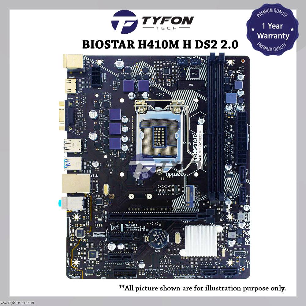 BIOSTAR H410M H Ver 6.1 DS2 2.0 LGA 1200 Desktop Motherboard