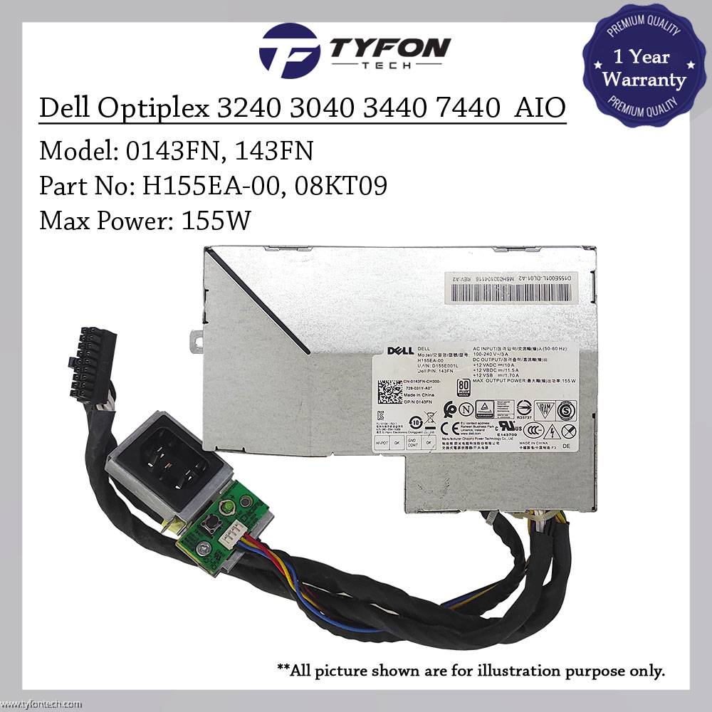 Dell Optiplex 3250 3240 3040 3440 7440 7450 7040 AIO (18 Pin) Power Supply  PSU 155W
