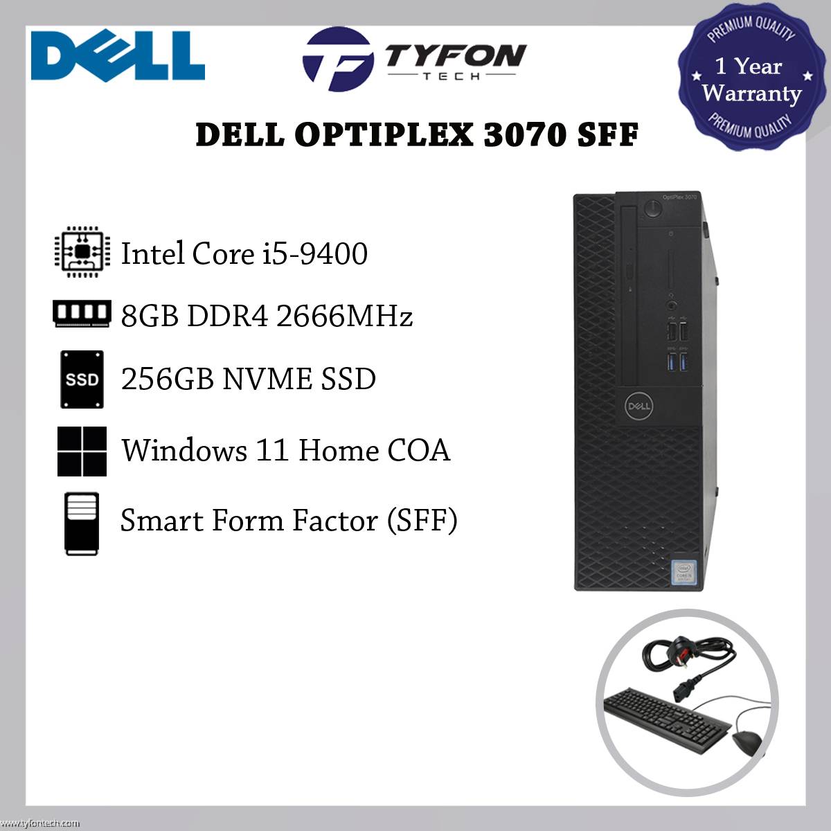 DELL Optiplex3070 i5-9400/8GB/SSD128GB