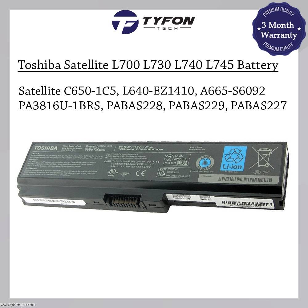 Toshiba Satellite C660 M502/M640/M645/L/P/PRO L670/L740/L770