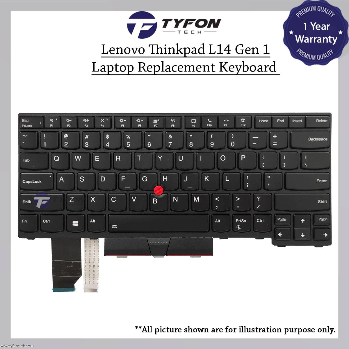 Lenovo Thinkpad L14 Gen Gen Laptop Replacement Keyboard With
