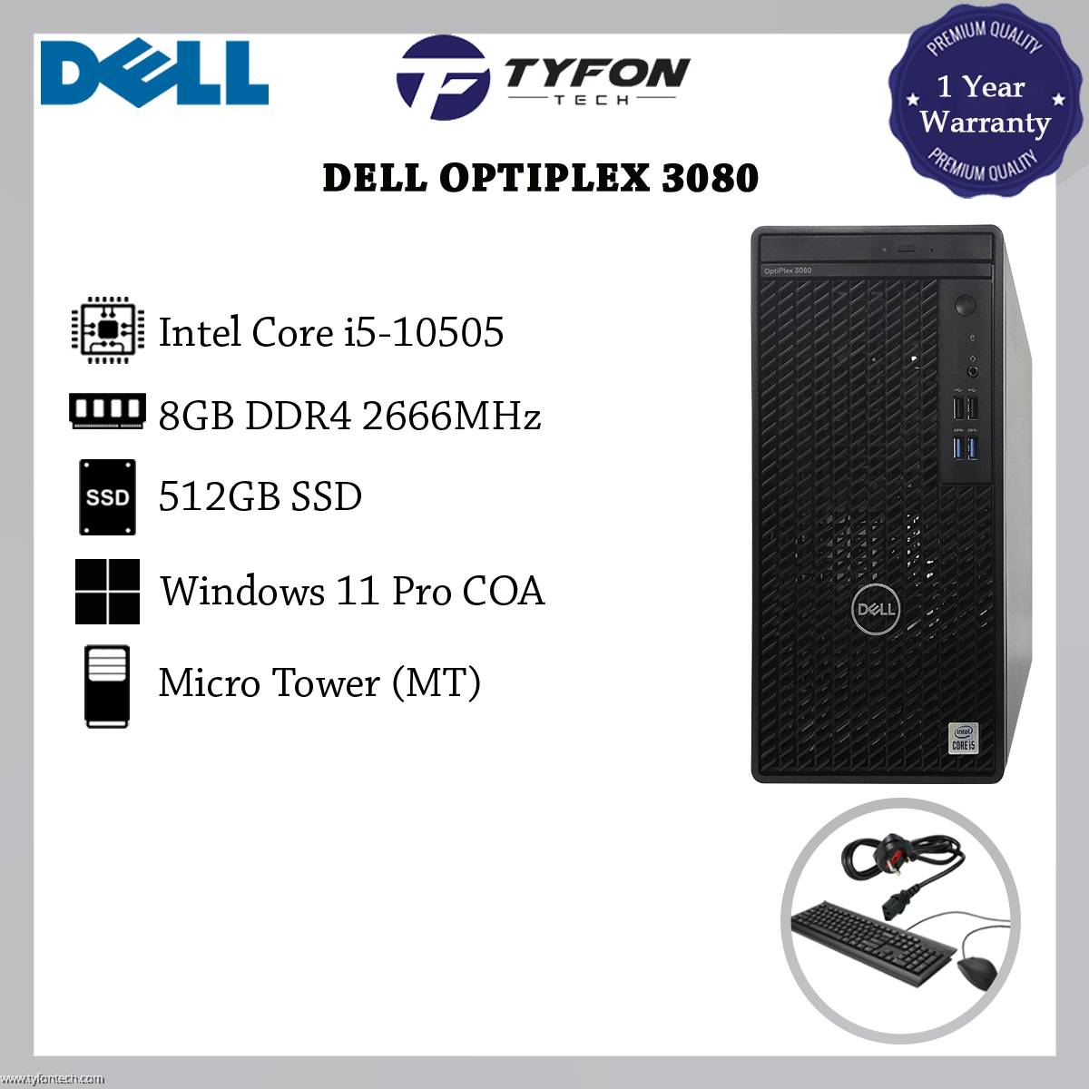 DELL Optiplex 3080 Micro win11 SSD