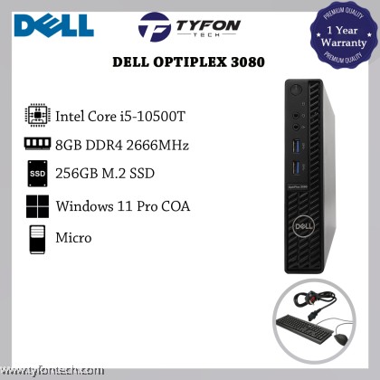 Dell Optiplex 3080 Micro i5-10500T 8GB DDR4 RAM 256GB M.2