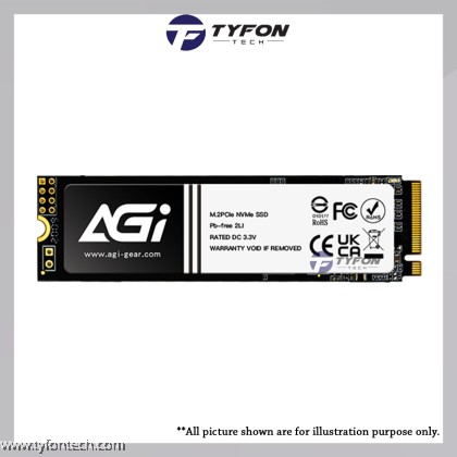 AGI 1TB PCIe NVMe M.2 2280 Gen 3x4 Solid State Drive SSD