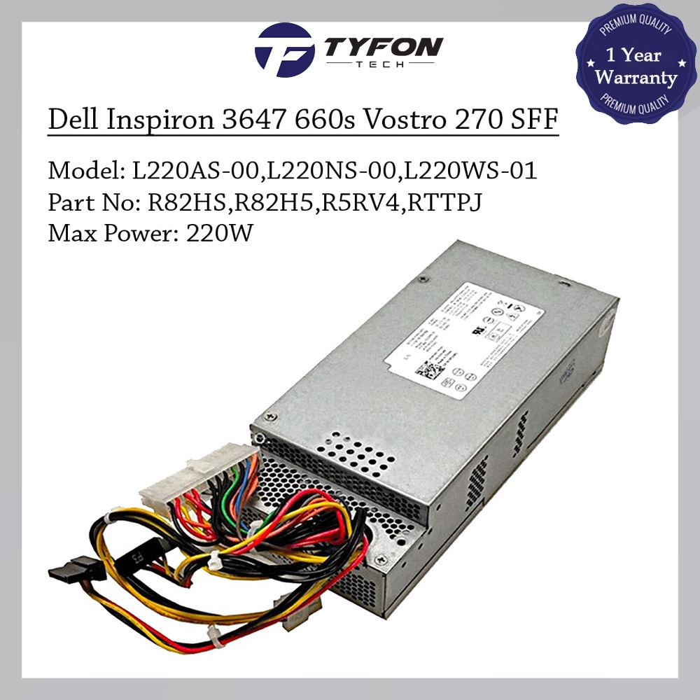 Dell Inspiron 3647 660s Vostro 270 270s SFF Power Supply PSU 220W R82H5