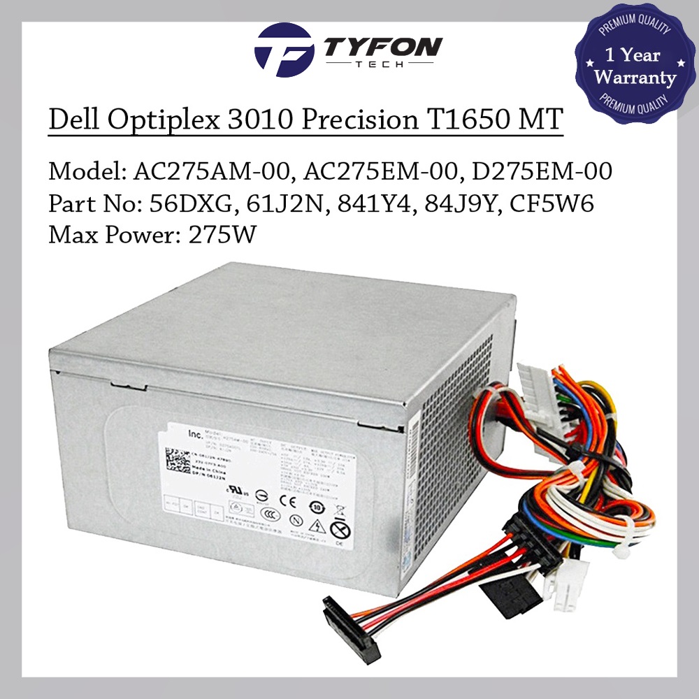 Dell Optiplex 3010 7010 9010 Precision T1600 T1650 MT Power Supply PSU