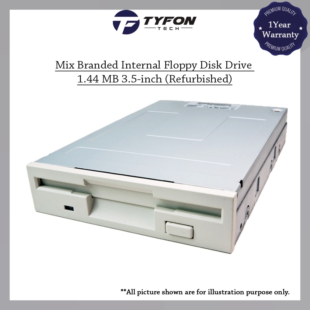 Mix Branded Internal Floppy Disk Drive 1.44 MB 3.5inch (Refurbished)