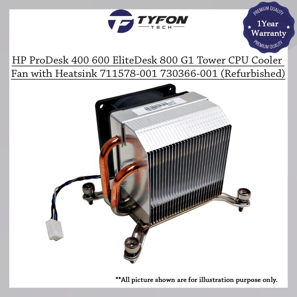 Dissipatore E Ventola CPU Originale HP ProDesk SFF 600 800 G1, 4 Pin, 711578-002