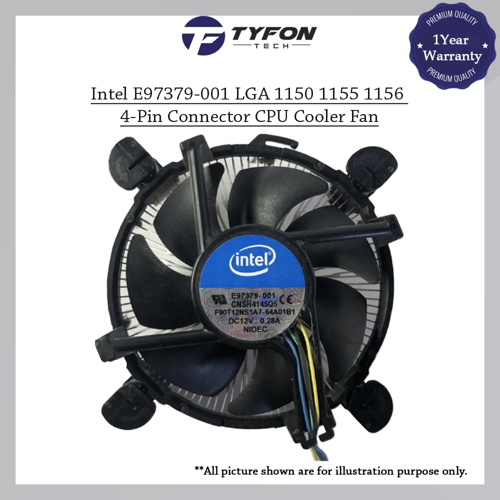 Intel E97379001 LGA 1150 1155 1156 4Pin Connector CPU Cooler Fan