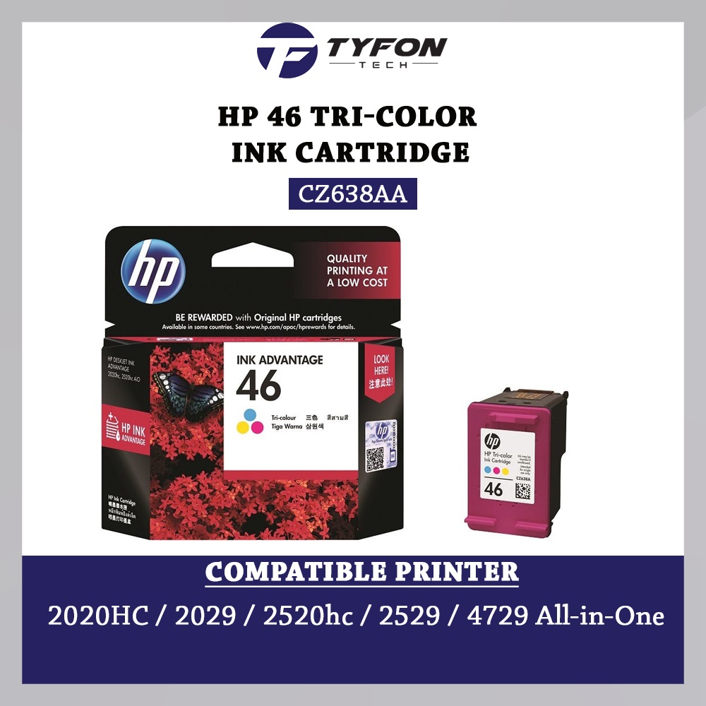 HP 46 Tri-Color Ink Cartridge CZ638AA For HP Deskjet Ink Advantage