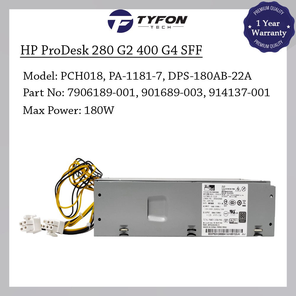 HP ProDesk 280 G2 400 G4 SFF 180W Power Supply PSU 906189001 906189