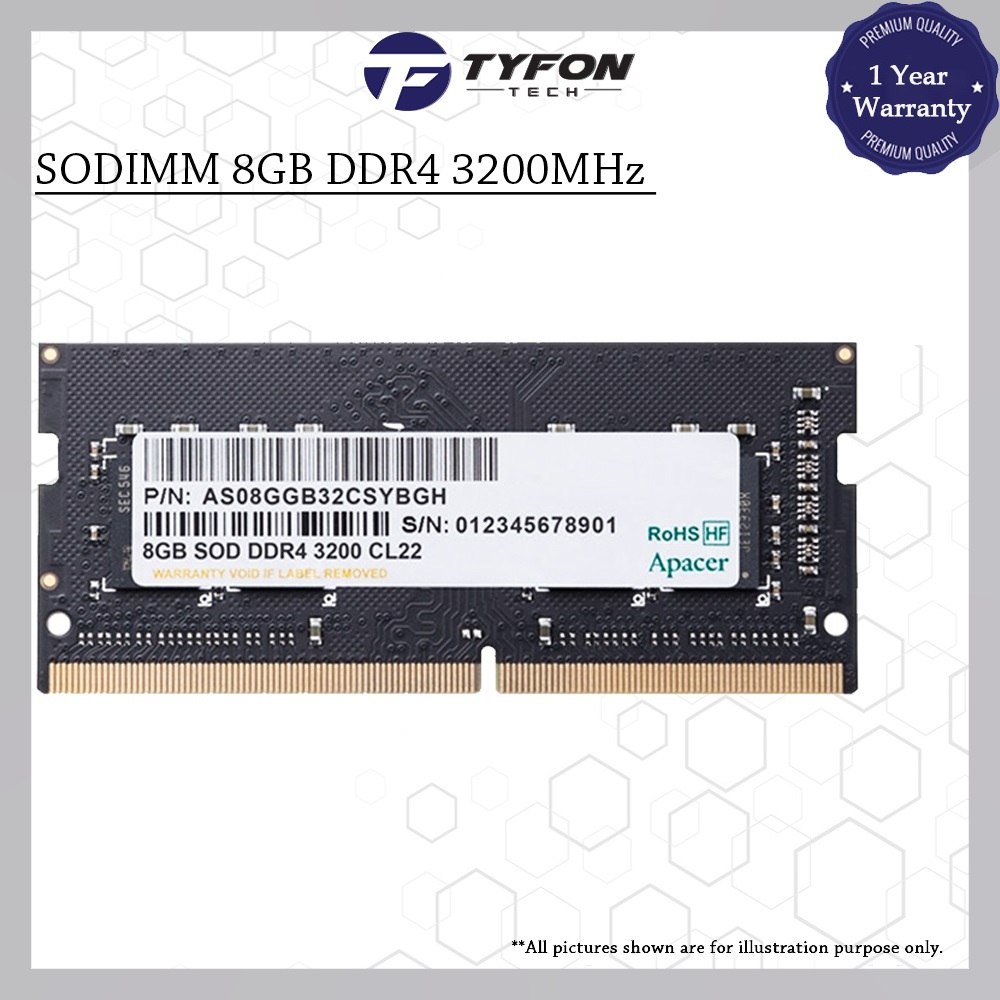Apacer SODIMM 8GB DDR4 3200Mhz PC4-25600 Laptop RAM