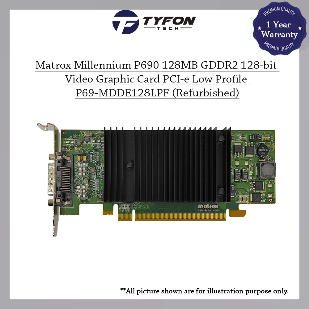 Matrox P69-MDDE128LPF Millennium P690 128MB DDR2 PCIE ビデオカード デュアルヘッド ロープロファイル Matrox Millennium P690 LP PCI Expressx16 128 MB DualHeadgraphics