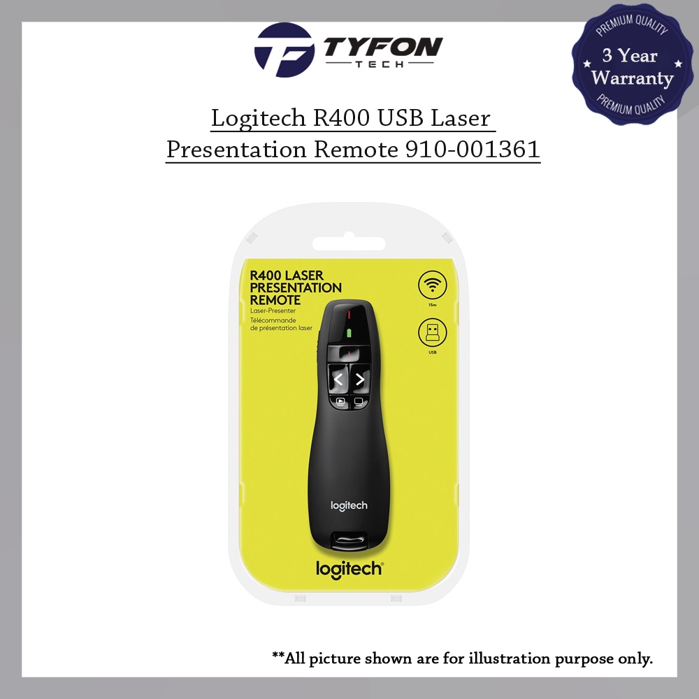 Logitech R400 Wireless Presenter Remote 910001361