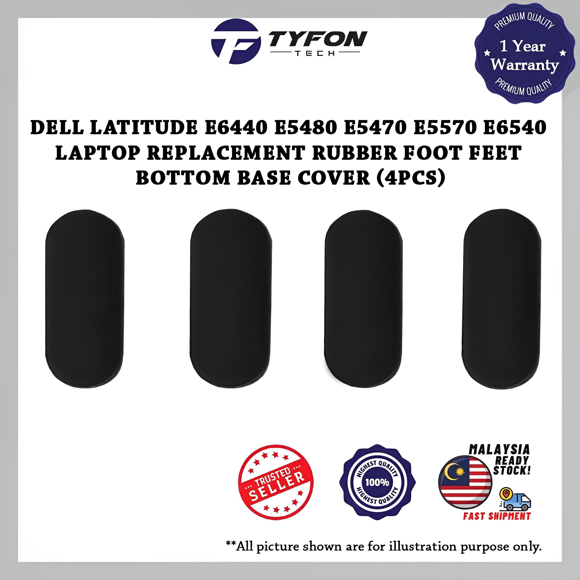 Dell Latitude E6440 E5480 E5470 E5570 E6540 Laptop Replacement Rubber