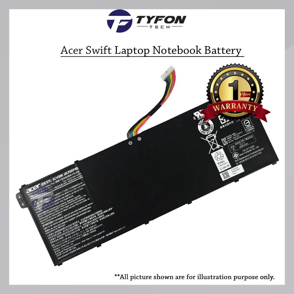 Acer Swift Laptop Notebook Battery OEM AC14B8K