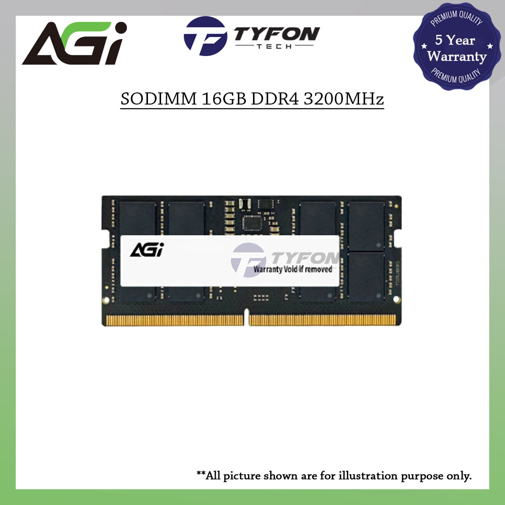 AGI SODIMM 16GB DDR4 3200MHz PC4-25600 Laptop RAM (AGI320016SD138)