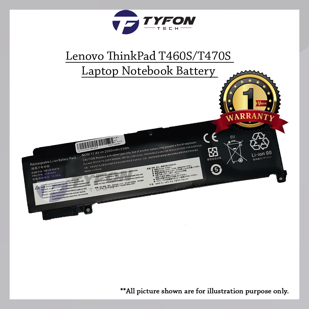 Akku Für Lenovo ThinkPad T460s & T470s – Kompatibel Mit 01AV406, 01AV462, 11,4V, 2310mAh